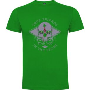 Front-Stabbing Skull Tshirt