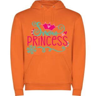 Frosty Crowned Princess Φούτερ με κουκούλα σε χρώμα Πορτοκαλί Large