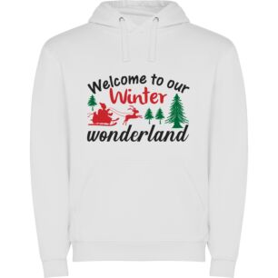 Frosty Wonderland Delights Φούτερ με κουκούλα σε χρώμα Λευκό XXLarge