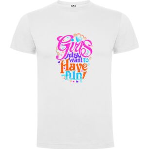 Fun-Loving Girly Tees Tshirt σε χρώμα Λευκό Medium