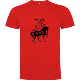 Galloping Passion: A Girl's Love Tshirt σε χρώμα Κόκκινο 9-10 ετών