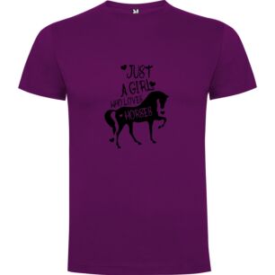 Galloping Passion: A Girl's Love Tshirt σε χρώμα Μωβ 5-6 ετών