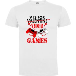 Gamer's Love Letter Tshirt σε χρώμα Λευκό Large