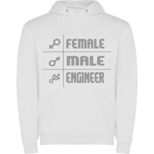 Gender-inclusive Engineering Displays Φούτερ με κουκούλα σε χρώμα Λευκό XXXLarge(3XL)