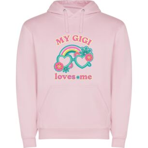 Girly Rainbow Hearts Shirt Φούτερ με κουκούλα