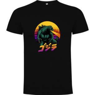 Godzilla's Retro Sunset Tshirt