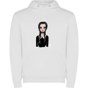 Gothic Addams Family Delight Φούτερ με κουκούλα σε χρώμα Λευκό 11-12 ετών