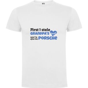 Grandpa's Porsche Heist Tshirt σε χρώμα Λευκό 11-12 ετών
