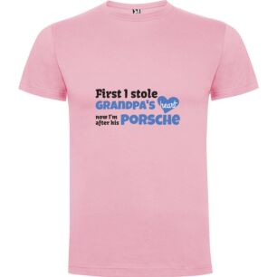 Grandpa's Porsche Heist Tshirt σε χρώμα Ροζ 3-4 ετών