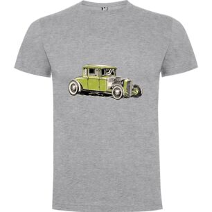 Green Classic Car Illustration Tshirt