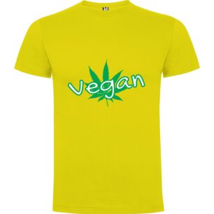Green Vegan Cannabis Leaf Tshirt