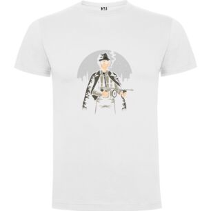 Gun Moon Mafia Noir Tshirt σε χρώμα Λευκό XXXLarge(3XL)