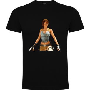 Gun-Wielding Tomb Raider Tshirt