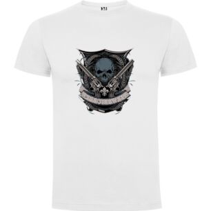 Guns & Glory Skull Tshirt σε χρώμα Λευκό XXXLarge(3XL)