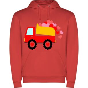 Heart-filled Red Truck Φούτερ με κουκούλα