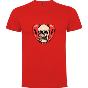 Heart Skull Rock Design Tshirt