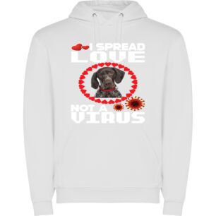 Heartbound Howard's Corona Canine Φούτερ με κουκούλα σε χρώμα Λευκό Large