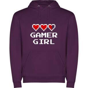 Hearts and Pixels: Gamer Girl Φούτερ με κουκούλα