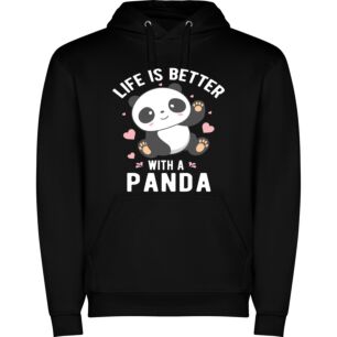 Heartwarming Panda Love Φούτερ με κουκούλα