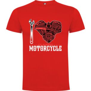 Heartwrench Chrome Bike Engine Tshirt