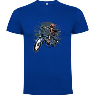 Helmeted Biker Illustration Tshirt