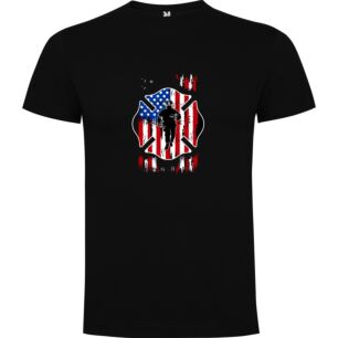 Heroic Patriot Firefighter Tshirt