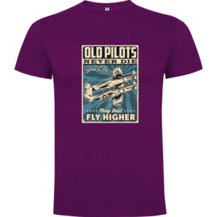 High-Flying Vintage Pilots Tshirt σε χρώμα Μωβ XLarge