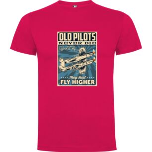 High-Flying Vintage Pilots Tshirt σε χρώμα Φούξια Small
