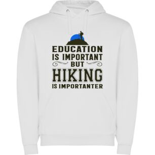 Hiking: The Ultimate Education Φούτερ με κουκούλα σε χρώμα Λευκό Medium