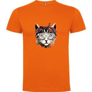Hipster Cat Illustration Tshirt