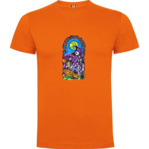 Horrific Halloween Illustration Tshirt σε χρώμα Πορτοκαλί 3-4 ετών