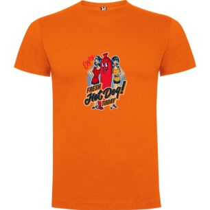 Hotdog Duo Tee Tshirt σε χρώμα Πορτοκαλί Small