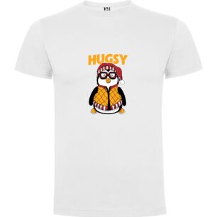 Hugsy's Festive Penguin Adventure Tshirt σε χρώμα Λευκό Medium