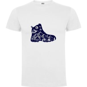 Illustrated Shoe Mountain Design Tshirt σε χρώμα Λευκό XLarge