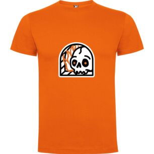 Inferno Skull Sticker Tshirt