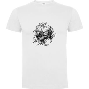 Ink Skull Design Tshirt σε χρώμα Λευκό Small