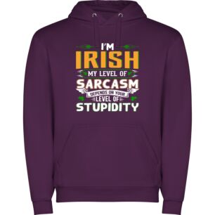 Irish Sarcasm: Shamrocked Sophistication Φούτερ με κουκούλα
