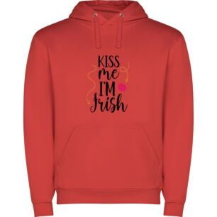 Irish Teaser: Kiss Me Φούτερ με κουκούλα σε χρώμα Κόκκινο Large