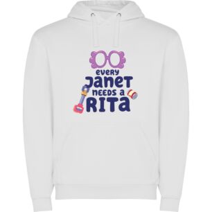 Janet & Rita: Inspirational Attire Φούτερ με κουκούλα σε χρώμα Λευκό 11-12 ετών