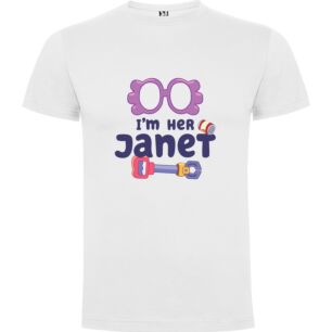 Janet's Cartoon T-Shirt Tshirt σε χρώμα Λευκό 11-12 ετών