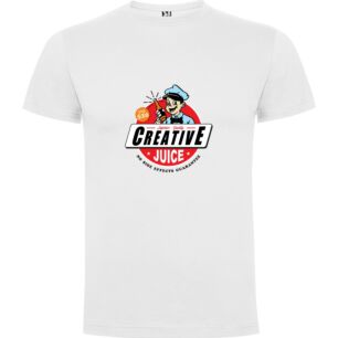 JuiceArt: Creative, Professional, Logo Tshirt σε χρώμα Λευκό Large