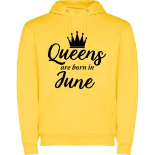 June's Royal Queen Φούτερ με κουκούλα σε χρώμα Κίτρινο Large