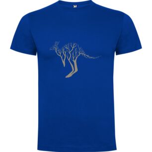 Kangaroo Tree Fractal Tshirt σε χρώμα Μπλε XLarge