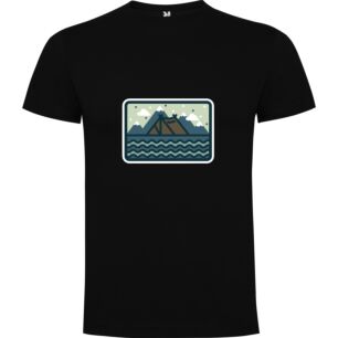 Lake Tent Sticker Tshirt