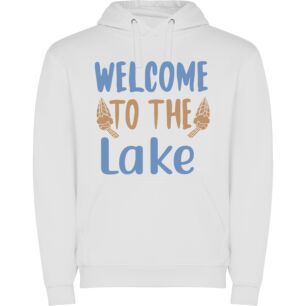 Lakeside Charm: A Detailed Welcome Φούτερ με κουκούλα σε χρώμα Λευκό Large