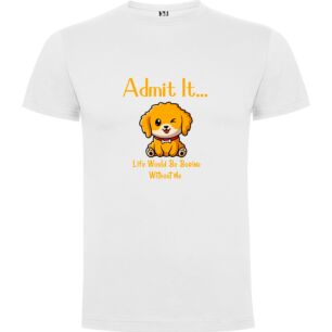 Life's Boring Without Pup Tshirt σε χρώμα Λευκό 11-12 ετών