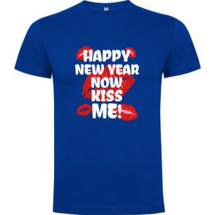 Lip-Lock Happy New Year Tshirt σε χρώμα Μπλε Medium