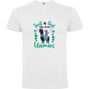 Llama Glam Drama Tshirt σε χρώμα Λευκό 5-6 ετών