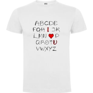 Love Lettering Alphabet Tshirt