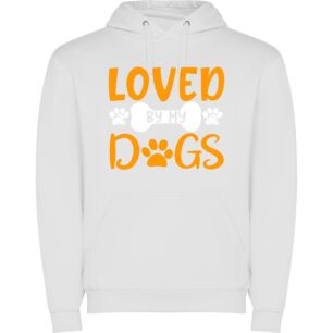 Loving Dogs Through Art Φούτερ με κουκούλα σε χρώμα Λευκό Large
